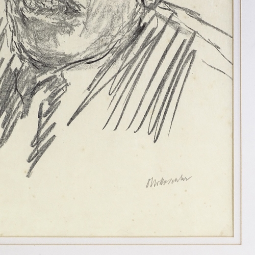 1129 - Oscar Kokoschka, lithograph, portrait, signed in pencil, no. 28/150, 23