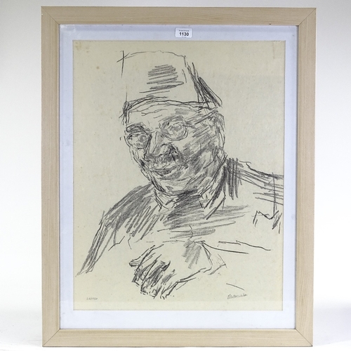 1130 - Oscar Kokoschka, lithograph, portrait, signed in pencil, no. 28/150, 25