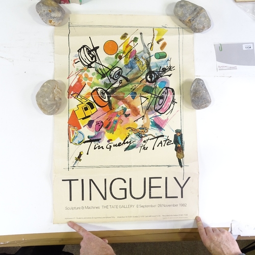 1134 - Tinguely, 1982 Exhibition poster print at The Tate Gallery, sheet size 29