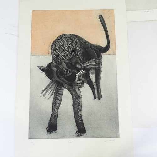 1138 - Roland Jarvis, 2 coloured etchings, signed in pencil