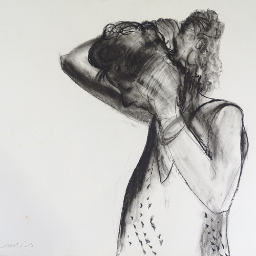 1140 - Roland Jarvis, 3 charcoal drawings, figure studies