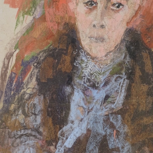 1146 - Muriel Pemberton, mixed media pastel/gouache, portrait of a woman, signed and dated 1986, 25