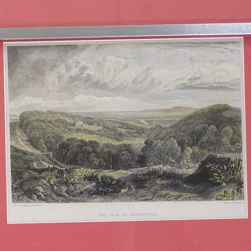 1148 - After J M W Turner, 3 hand coloured engravings, Sussex landscapes, image 7