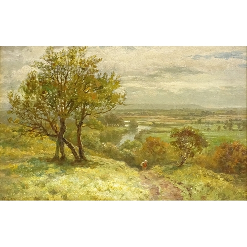 1155 - Samuel H Baker (1824 - 1909), oil on canvas laid on board, the Vale of Evesham, signed, 8