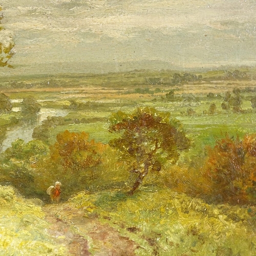 1155 - Samuel H Baker (1824 - 1909), oil on canvas laid on board, the Vale of Evesham, signed, 8