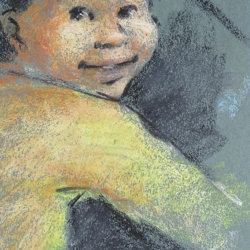 1083 - Peter Harris (1923 - 2009), pastel, portrait of a child, signed with monogram, dated 1959, 14.5