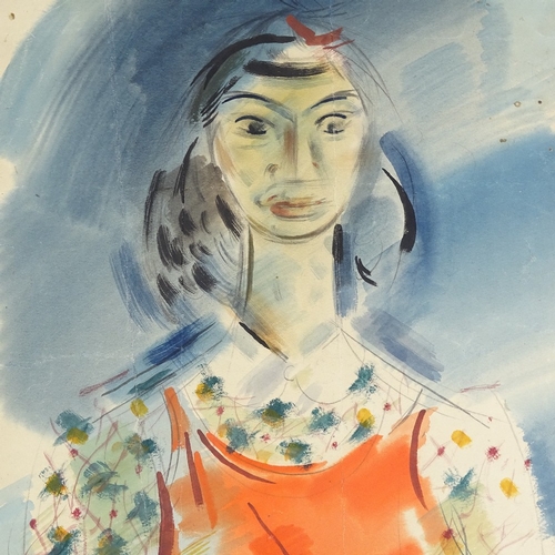 1084 - Kenneth Wood (1912 - 2008), watercolour, Iraqi woman, signed and dated '43, 20.5