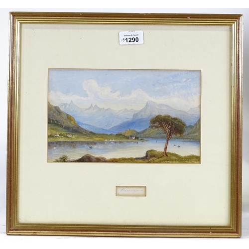 1290 - 3 various 19th and 20th century watercolours, framed (3)