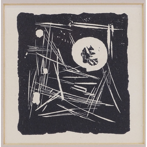 1298 - Francis Bott, wood engraving, abstract, 1953, Henze 280, image 3