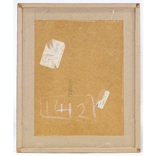 1303 - Trevor Coleman, monotype, abstract, 1962, signed in pen, no. 11/12, image 8.5