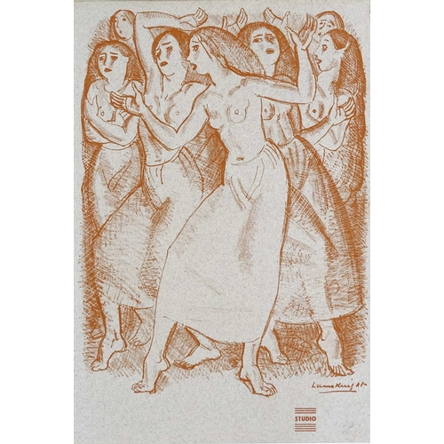 1313 - Dame Laura Knight, lithograph, The Foolish Virgins, published by The Studio London 1933, sheet size ... 