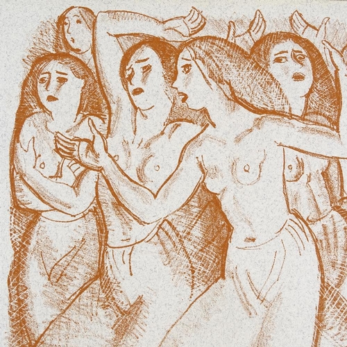 1313 - Dame Laura Knight, lithograph, The Foolish Virgins, published by The Studio London 1933, sheet size ... 