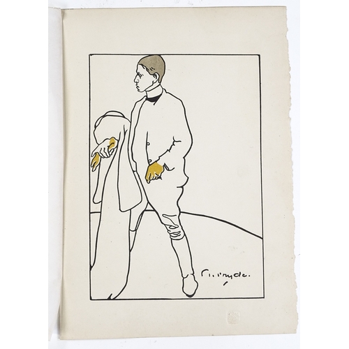 1314 - James Pryde, lithograph, portrait of William Nicholson, published by The Studio 1898, sheet size 11