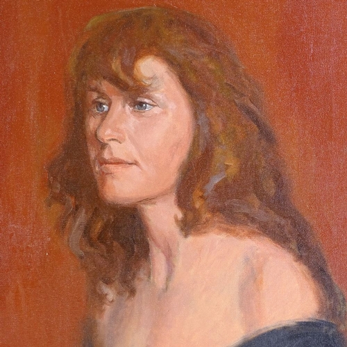 1355 - Peter Wardle (1929 - 2016), oil on canvas, portrait of a woman, signed, 22