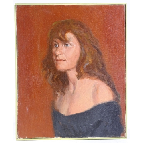 1355 - Peter Wardle (1929 - 2016), oil on canvas, portrait of a woman, signed, 22