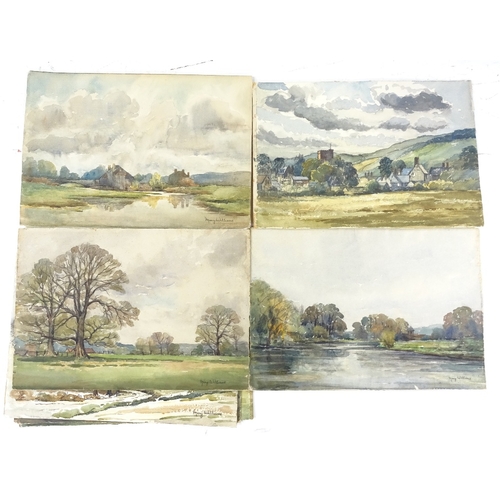 1361 - Mary Williams RWA, folder of watercolours (12)