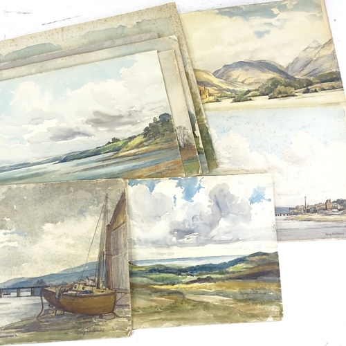 1362 - Mary Williams RWA, folder of watercolours, landscape views (11)