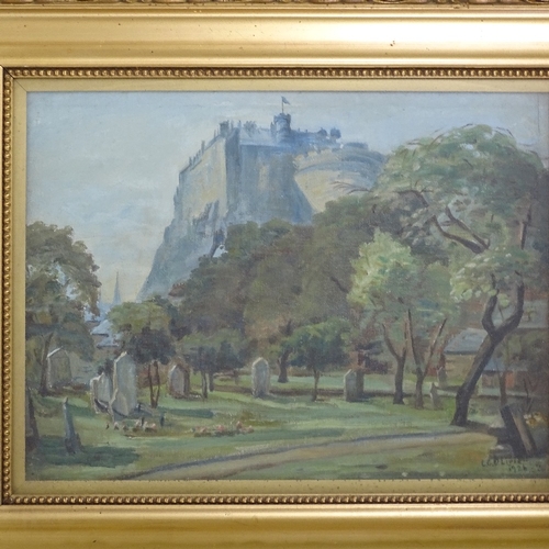 1377 - L G Oliver, pair of oils on canvas, Scottish scenes, 1926, information verso, 11