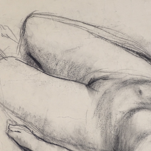 1383 - Barbara Dorfe, charcoal on paper, nude, 21