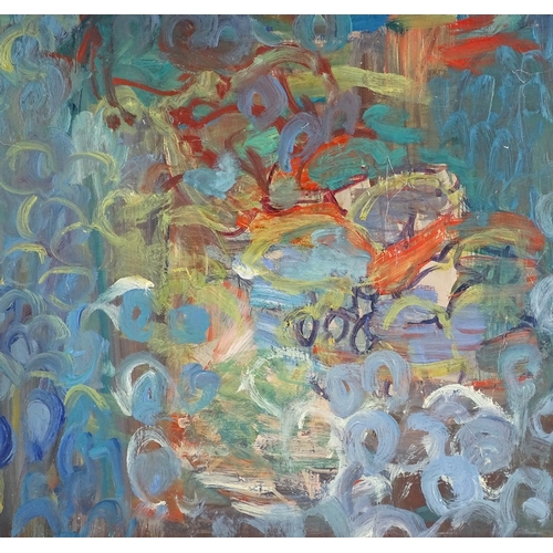 1384 - Bernard Carolan, oil on board, abstract, 1975, 16