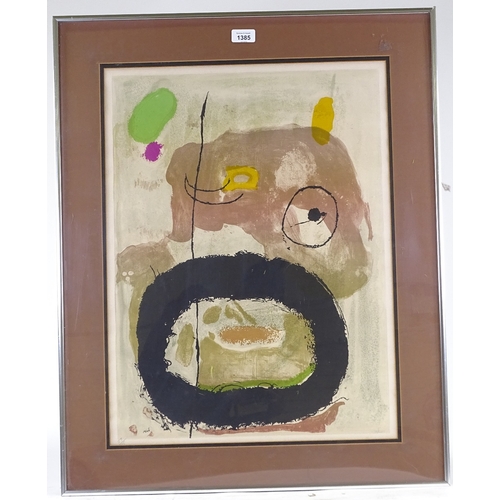 1385 - Joan Miro, lithograph, abstract, numbered in pencil, image 23