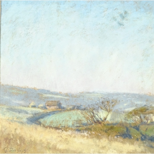 1392 - Gertrude De Clayes (1879 - 1949), pastels, Sussex hills, signed, 7