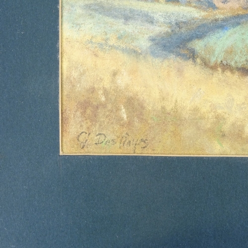 1392 - Gertrude De Clayes (1879 - 1949), pastels, Sussex hills, signed, 7