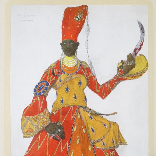 1395 - Leon Bakst, pochoir print, theatrical costume study, 9.5