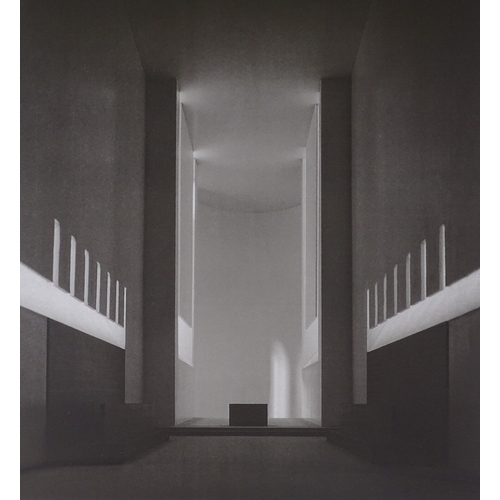 1170 - John Pawson, lithograph, the church at Novy Dvur 2001, signed by the artist, from an edition of 150,... 