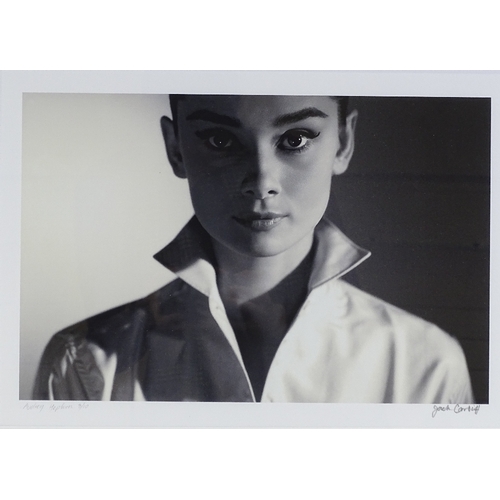 1183 - Jack Cardiff OBE, photograph on German etching paper, Audrey Hepburn, signed on the mount, no. 8/10 ... 