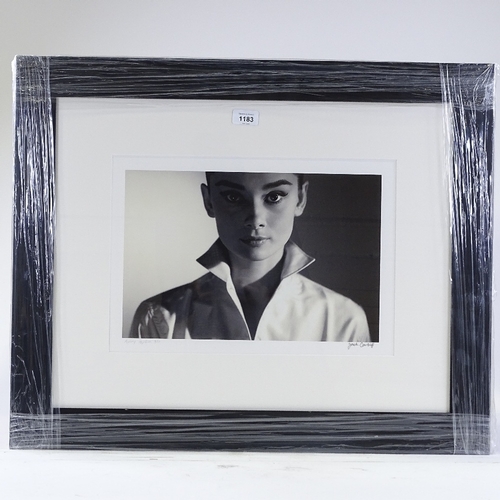 1183 - Jack Cardiff OBE, photograph on German etching paper, Audrey Hepburn, signed on the mount, no. 8/10 ... 