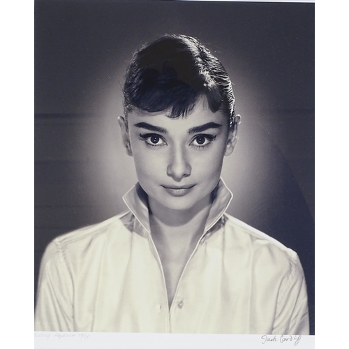 1184 - Jack Cardiff OBE, photograph, Audrey Hepburn, signed on the mount, no. 19/25, image 14.5