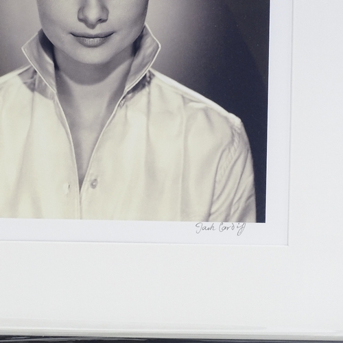 1184 - Jack Cardiff OBE, photograph, Audrey Hepburn, signed on the mount, no. 19/25, image 14.5