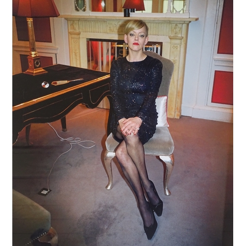 1186 - John Stoddart, photograph, lady in black dress, signed on the mount 2004, 20