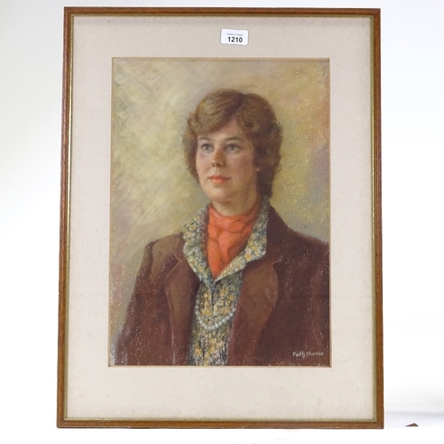 1210 - Faith Harris, pastels, portrait of a lady, signed, 17