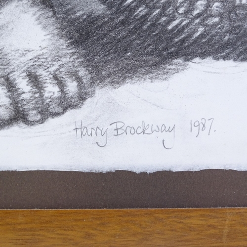 1246 - Harry Brockway, charcoal on paper, Adam and Eve, 1987, signed, 31