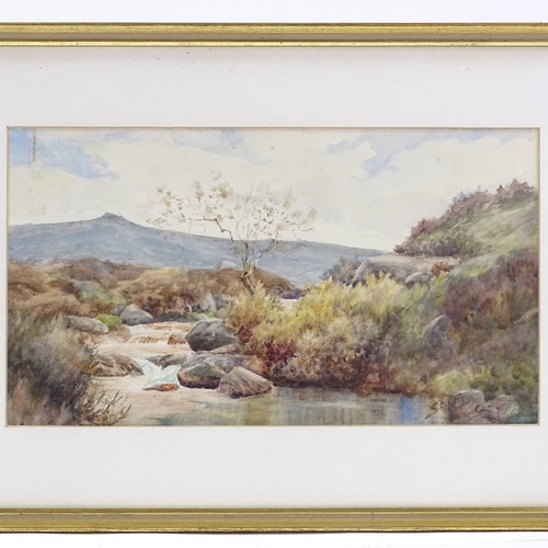 1247 - Edwin Burleigh Younger, oil on board, Devon landscape, signed, 8.5