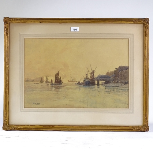 1248 - John Mace (1889 - 1952), watercolour, old sailing ship Belfast, signed, 13