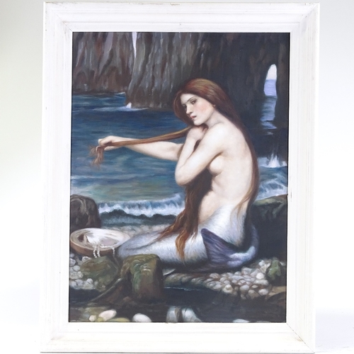 1267 - Modern oil on canvas, Classical bather, 24