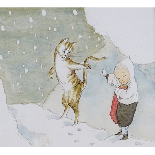 1273 - Gillian McClure (born 1948), watercolour illustration from Tom Finger, 7.5