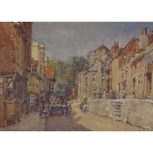 1275 - Francis Tighe, watercolour, All Saints Street Hastings, 1938, signed, 10