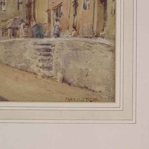 1275 - Francis Tighe, watercolour, All Saints Street Hastings, 1938, signed, 10