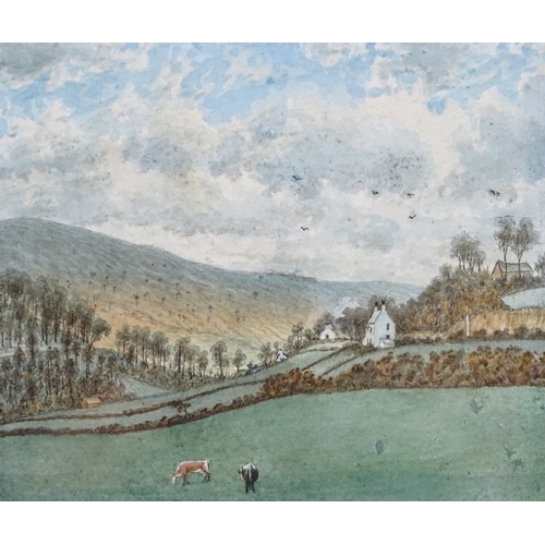 1278 - John Petherick (1788 - 1861), watercolour, Cwm Blaina from Abertillery, Monmouthshire, 1854, 4