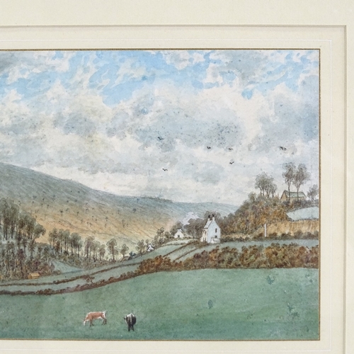 1278 - John Petherick (1788 - 1861), watercolour, Cwm Blaina from Abertillery, Monmouthshire, 1854, 4