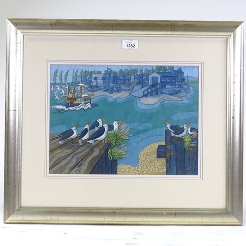 1282 - Neil Meacher, watercolour, Rye Harbour, signed, 10.5