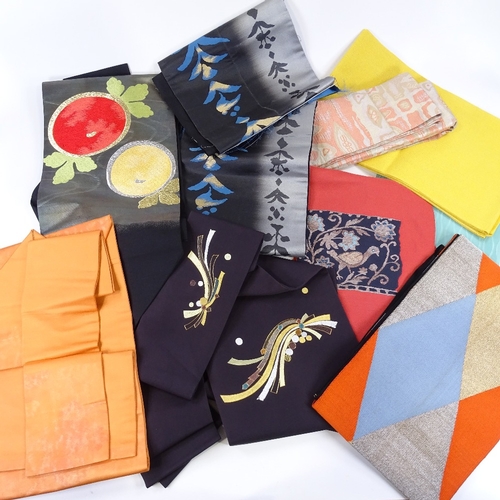 151 - A collection of modern Japanese kimono obi, unused and in original wrapping