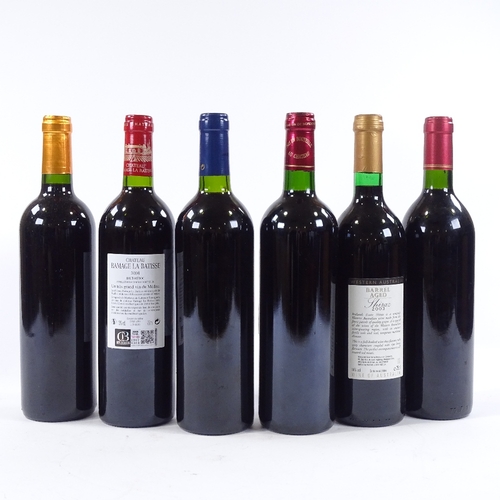 160 - 6 bottles of wine - 5 Bordeaux from mixed regions and an Australian Shiraz - vintages between 2001 t... 