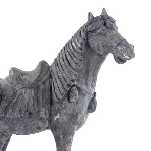 196 - A painted terracotta Tang style horse, height 40cm