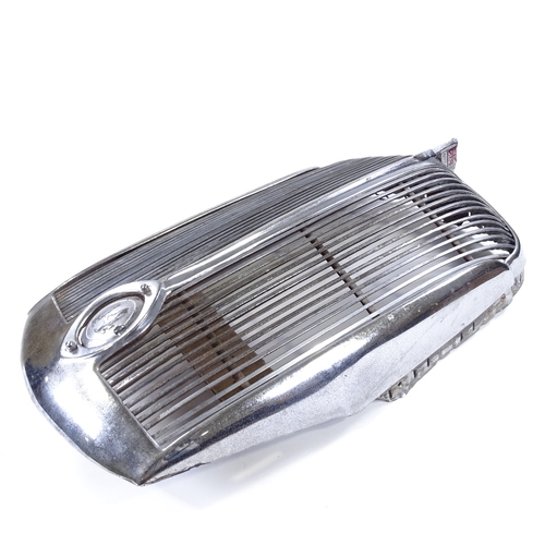 42 - A chrome-plate radiator grill from a vintage standard 14 motor car, with enamel Union Jack emblem, o... 