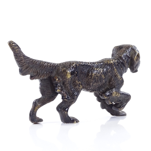 79 - A cold painted bronze Pointer dog, length 13cm